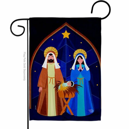 CUADRILATERO 13 x 18.5 in. Nativity of Jesus Garden Flag with Winter Double-Sided Decorative Vertical Flags CU3910449
